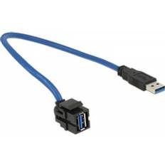 DeLock Keystone USB A-USB A 3.0 M-F 0.5m