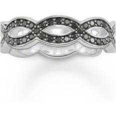 Thomas Sabo Love Knot Eternity Ring - Silver/Black