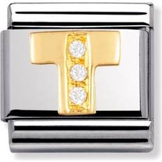 Nomination Composable Classic Link Letter T Charm - Silver/Gold/White