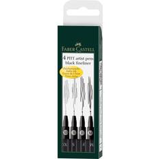 Faber-Castell PITT Artist Pen Black Box of 4