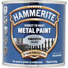 Hammerite Paint Hammerite Direct to Rust Smooth Effect Metal Paint Silver 0.25L