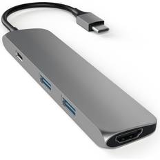 Laptop Dokkingstasjoner Satechi Slim Aluminium USB-C Multi-Port