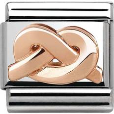 Nomination Composable Classic Link Knot Charm - Silver/Rose Gold