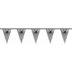 Girlanden Boland Garlands Halloween Pennant Chain Spider Web Black/Grey