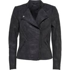 Damen - Viskose Jacken Only Leather Look Jacket - Black