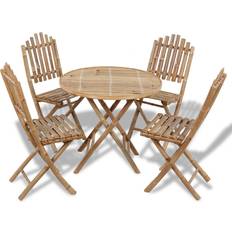 Round Patio Dining Sets vidaXL 41497 Patio Dining Set, 1 Table incl. 4 Chairs