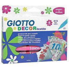 Tekstiltusjer Giotto Decor Textile Markers 6-pack