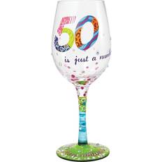 Lolita Pretty As A Peacock Hand Painted Wine Glass 15 oz