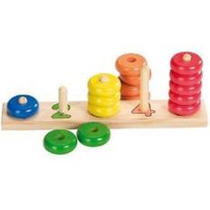 Stapelspielzeuge Goki Learn to Count with Wooden Rings 58510