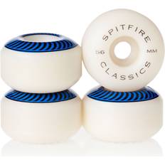 White Roller Skating Accessories Spitfire Classic 56mm 99DU 4-pack
