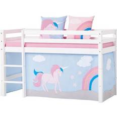 Hvite Gardiner HoppeKids Unicorn Curtain for Halfhigh Bed 70x160cm