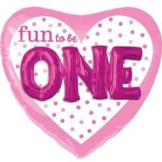Amscan Foil Ballon Fun To Be One Girl Heart 5-pack