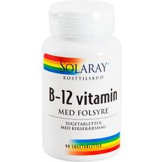 Søtningsmiddel Fettsyrer Solaray Vitamin B12 Folic Acid 90 st