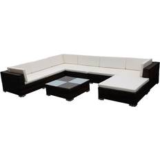 vidaXL 41260 Lounge-Set, 1 Bord inkl. 6 Soffor