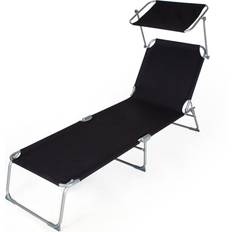 Tectake Gartenmöbel tectake Sun lounger with sun shade