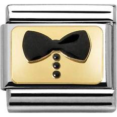 Nomination Composable Classic Link Bow Tie Charm - Silver/Gold/Black