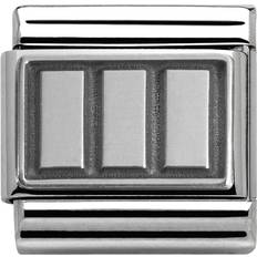 Nomination Composable Classic Link Plate 3 Rectangles Charm - Silver