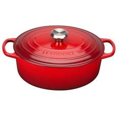 Gusseisen Sonstige Töpfe Le Creuset Cherry Red Signature Oval med lock 8.9 L