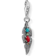 Thomas Sabo Charm Club Ethnic Feather Charm - Silver/Multicolour