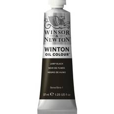 Svarte Oljemaling Winsor & Newton Winton Oil Color Lamp Black 37ml