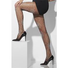 Smiffys Tights Black Spiderweb Print