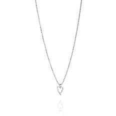 Efva Attling Little Crazy Heart Silver Pendant Necklace - 36cm