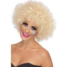 Around the World Short Wigs Smiffys 70's Funky Afro Wig Blonde