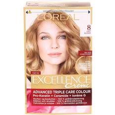 Blonde Permanente hårfarger L'Oréal Paris Excellence Crème #8 Light Blonde