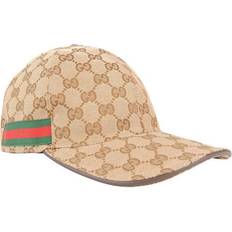 Men Caps Gucci Original GG Canvas Baseball Hat - Beige/Ebony