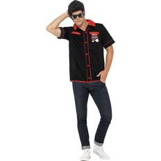 Smiffys Rockabillly Bowling Shirt Black