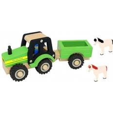 Tre Traktorer Magni Wooden Tracktor with Trailer & Animals 2622