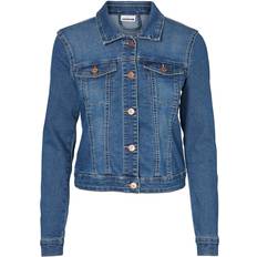 Baumwolle - Damen Oberbekleidung Noisy May Short Denim Jacket - Blue/Medium Blue Denim