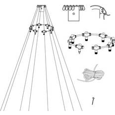 LED-Beleuchtung Fahnenmast-Beleuchtung Star Trading System LED Fahnenmast-Beleuchtung