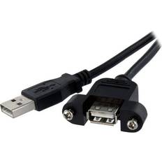 StarTech Panel Mount USB A-USB A 2.0 M-F 0.3m