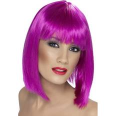 Lilla Parykker Smiffys Glam Wig Neon Purple