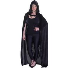 Bristol Womens Velvet Hooded Cloak Costume Black