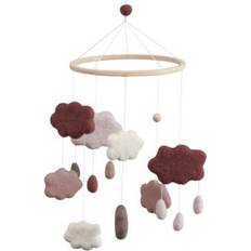Wolle Mobiles Sebra Felted Baby Mobile Clouds