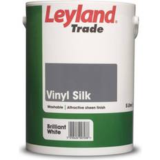 Leyland Trade Vinyl Silk Wandfarbe, Deckenfarbe Brilliant White 5L