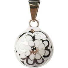 Babylonia Bola Decorative Flower Pendant - White