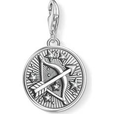 Thomas Sabo Charm Club Zodiac Sign Sagittarius Charm Pendant - Silver/White