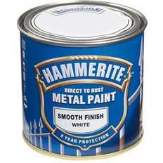 Hammerite Hvit Maling Hammerite Direct to Rust Smooth Effect Metallmaling Hvit 0.25L