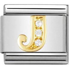 Nomination Composable Classic Link Letter J Charm - Silver/Gold/White