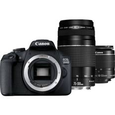 Canon GPS DSLR-Kameras Canon EOS 2000D + 18-55mm IS II + 75-300mm III