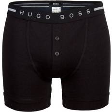 Hugo Boss Herre Klær Hugo Boss Ribbed Cotton Button Fly Trunk - Black