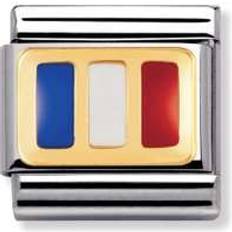 Nomination Composable Classic Link France Flag Charm - Silver/Gold/Red/White/Blue