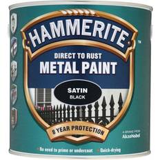 Hammerite Direct to Rust Hammered Effect Metallfarbe Schwarz 2.5L