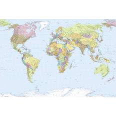 Photos Wallpaper Komar World Map (XXL4-038)