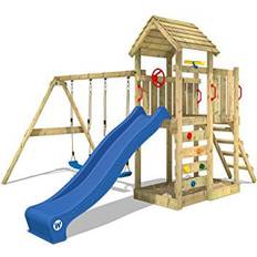 Wickey Climbing Frame with Wooden Roof Multiflyer