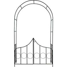 Stål Espalierer tectake Metal garden arch with gate 140x240cm