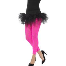 Smiffys 80's Lace Leggings Neon Pink